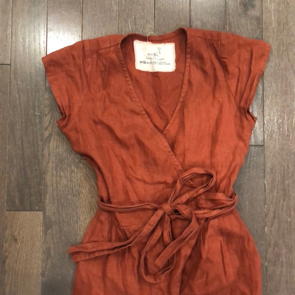 Not Perfect Linen Wrap Jumpsuit